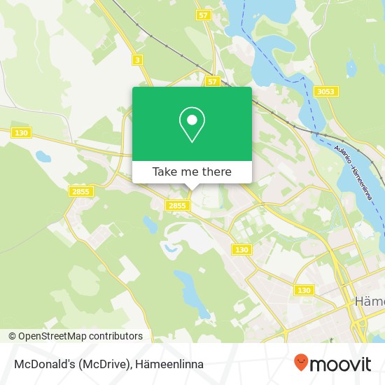 McDonald's (McDrive), Tiiriönsuontie 1 FI-13130 Hämeenlinna kartta