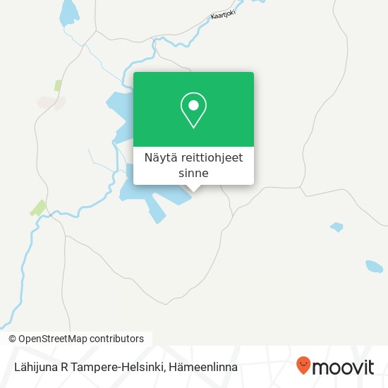 Lähijuna R Tampere-Helsinki kartta
