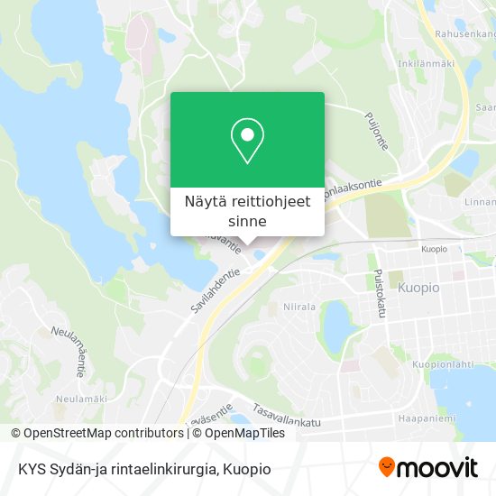 KYS Sydän-ja rintaelinkirurgia kartta