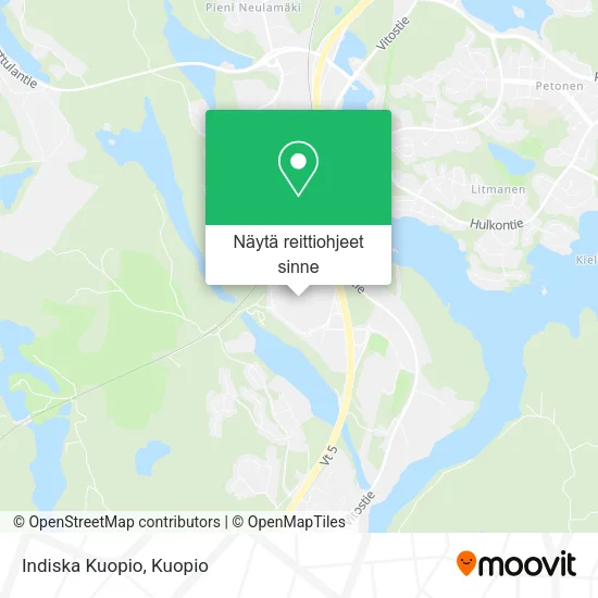 Indiska Kuopio kartta