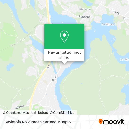 Ravintola Koivumäen Kartano kartta