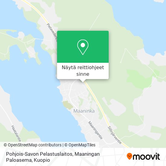 Pohjois-Savon Pelastuslaitos, Maaningan Paloasema kartta