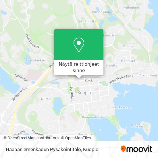 Haapaniemenkadun Pysäköintitalo kartta