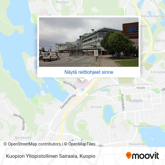 Kuopion Yliopistollinen Sairaala kartta