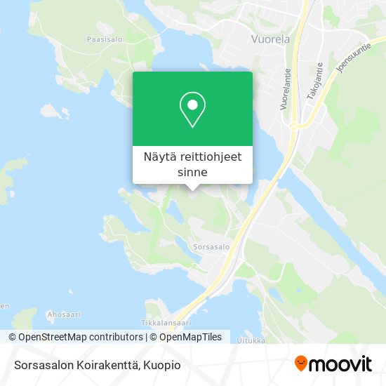 Sorsasalon Koirakenttä kartta