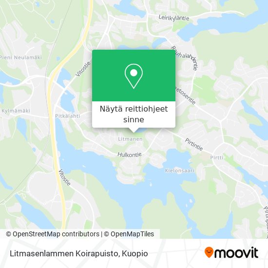 Litmasenlammen Koirapuisto kartta