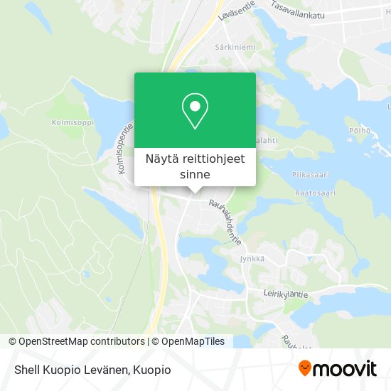 Shell Kuopio Levänen kartta