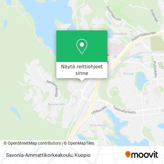 Savonia-Ammattikorkeakoulu kartta
