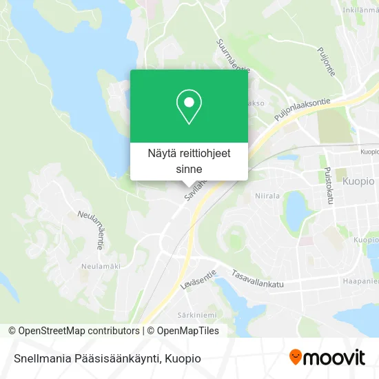 Snellmania Pääsisäänkäynti kartta