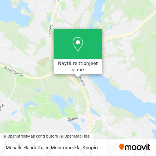 Muualle Haudattujen Muistomerkki kartta