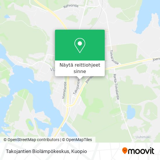 Takojantien Biolämpökeskus kartta