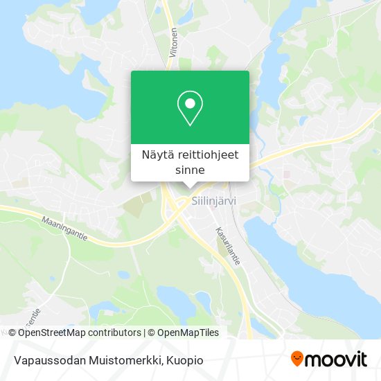 Vapaussodan Muistomerkki kartta