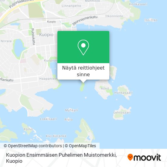 Kuopion Ensimmäisen Puhelimen Muistomerkki kartta