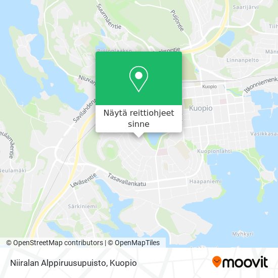 Niiralan Alppiruusupuisto kartta