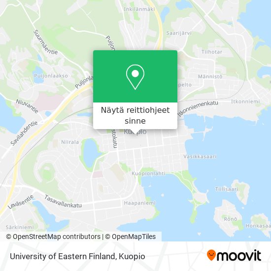 University of Eastern Finland kartta