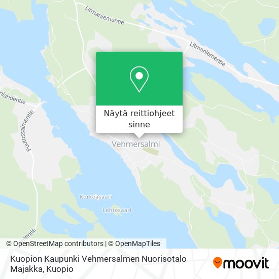 Kuopion Kaupunki Vehmersalmen Nuorisotalo Majakka kartta