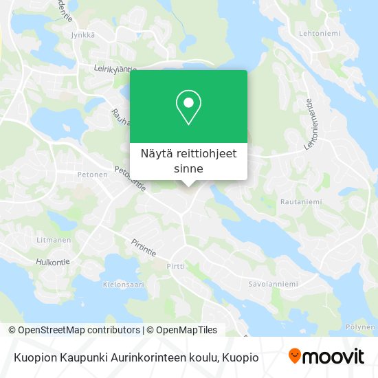Kuopion Kaupunki Aurinkorinteen koulu kartta