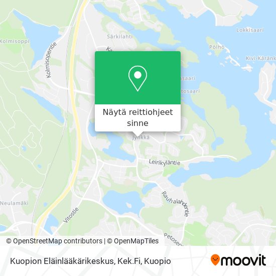 Kuopion Eläinlääkärikeskus, Kek.Fi kartta