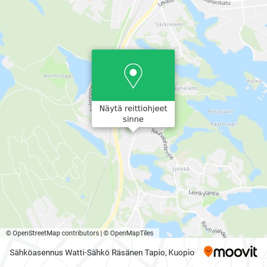 Sähköasennus Watti-Sähkö Räsänen Tapio kartta