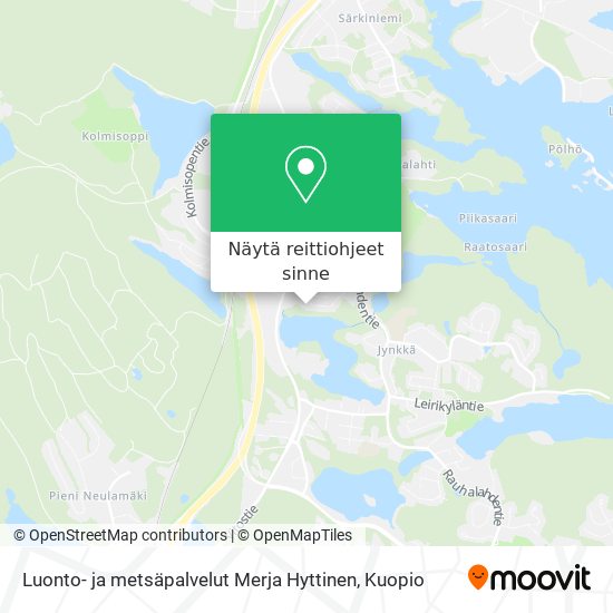Luonto- ja metsäpalvelut Merja Hyttinen kartta