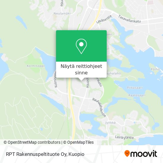 RPT Rakennuspeltituote Oy kartta