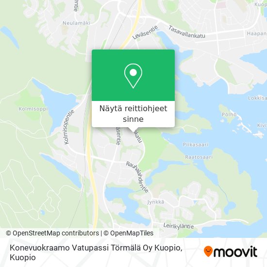 Konevuokraamo Vatupassi Törmälä Oy Kuopio kartta