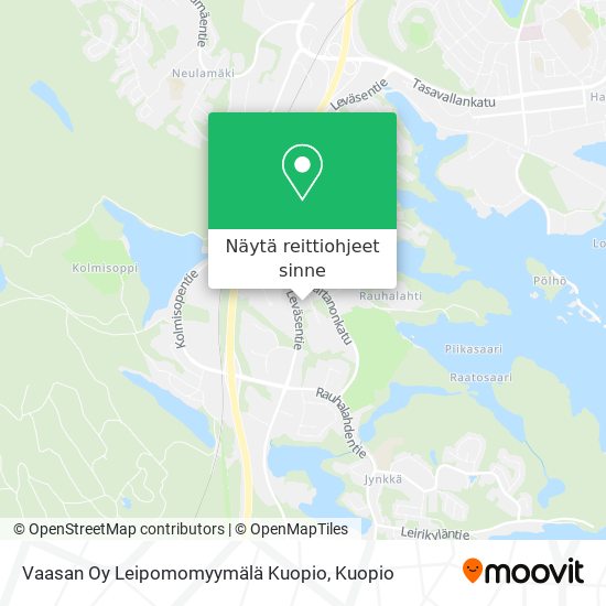 Vaasan Oy Leipomomyymälä Kuopio kartta