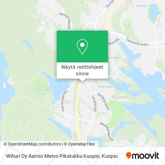 Wihuri Oy Aarnio Metro-Pikatukku Kuopio kartta