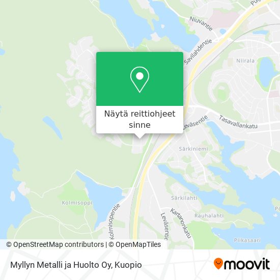 Myllyn Metalli ja Huolto Oy kartta