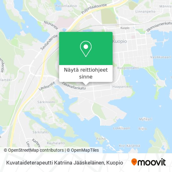 Kuvataideterapeutti Katriina Jääskeläinen kartta