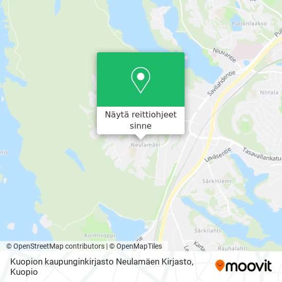 Kuopion kaupunginkirjasto Neulamäen Kirjasto kartta