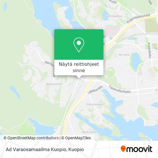 Ad Varaosamaailma Kuopio kartta
