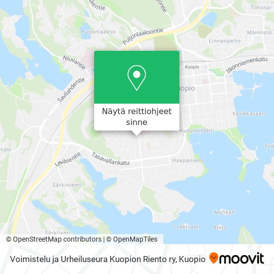 Voimistelu ja Urheiluseura Kuopion Riento ry kartta