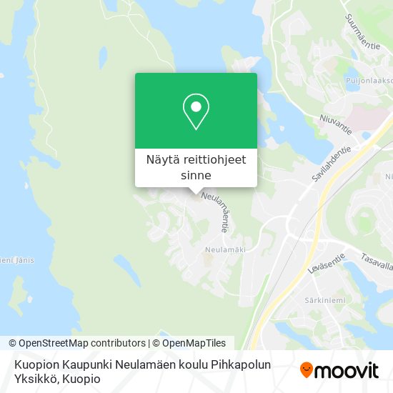 Kuopion Kaupunki Neulamäen koulu Pihkapolun Yksikkö kartta