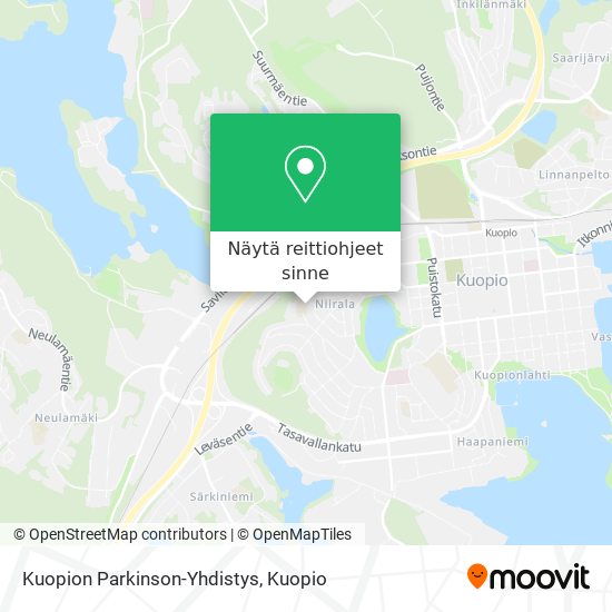 Kuopion Parkinson-Yhdistys kartta