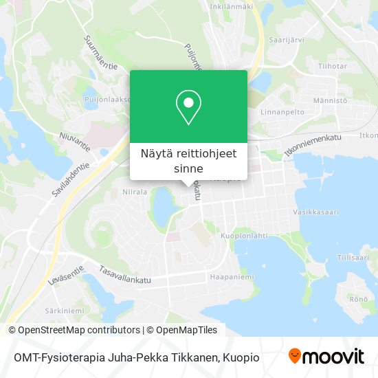 OMT-Fysioterapia Juha-Pekka Tikkanen kartta