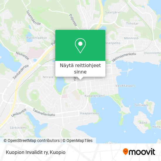 Kuopion Invalidit ry kartta