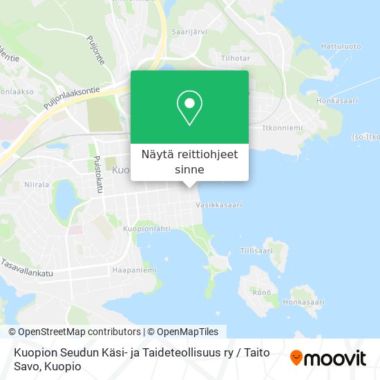 Kuopion Seudun Käsi- ja Taideteollisuus ry / Taito Savo kartta