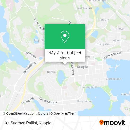 Itä-Suomen Poliisi kartta