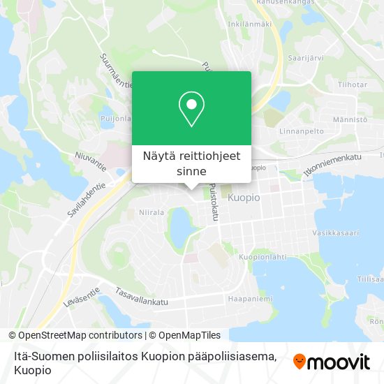Itä-Suomen poliisilaitos Kuopion pääpoliisiasema kartta