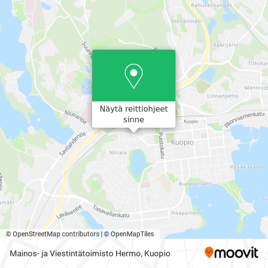 Mainos- ja Viestintätoimisto Hermo kartta