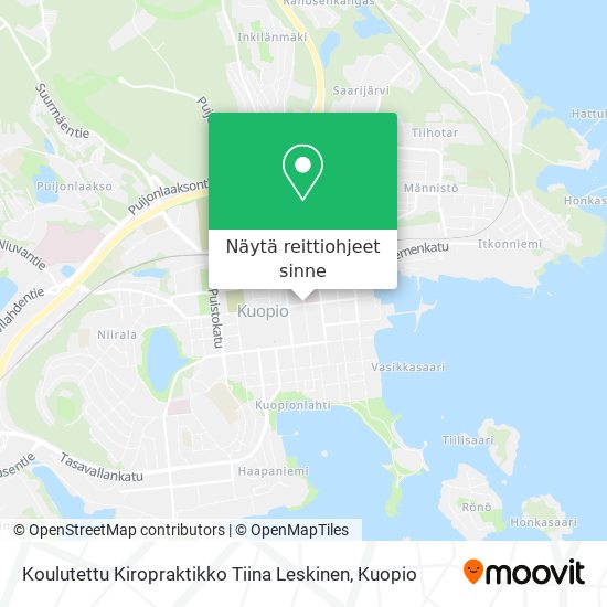 Koulutettu Kiropraktikko Tiina Leskinen kartta
