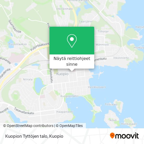 Kuopion Tyttöjen talo kartta
