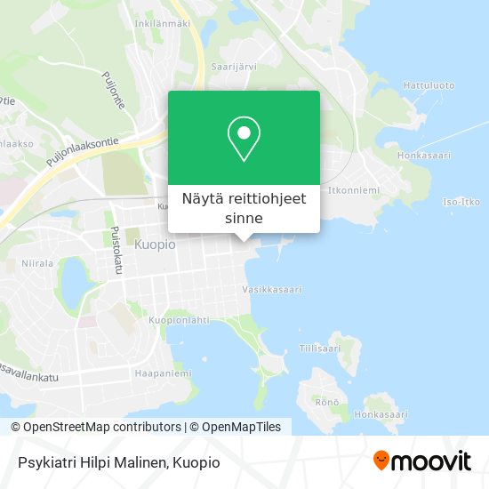 Psykiatri Hilpi Malinen kartta