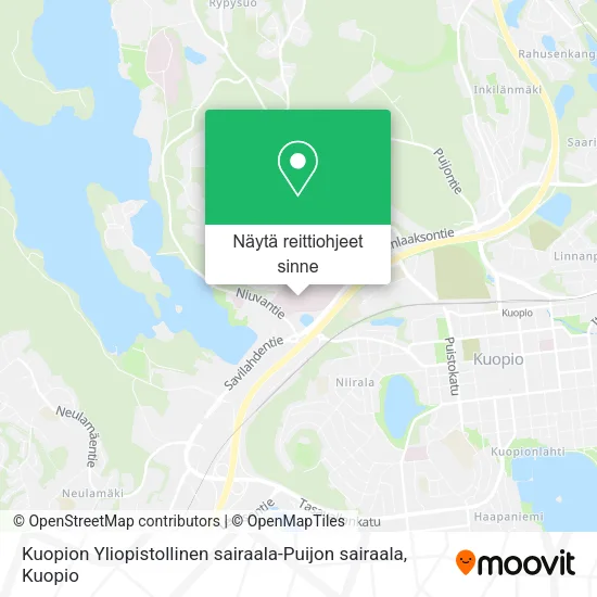 Kuopion Yliopistollinen sairaala-Puijon sairaala kartta