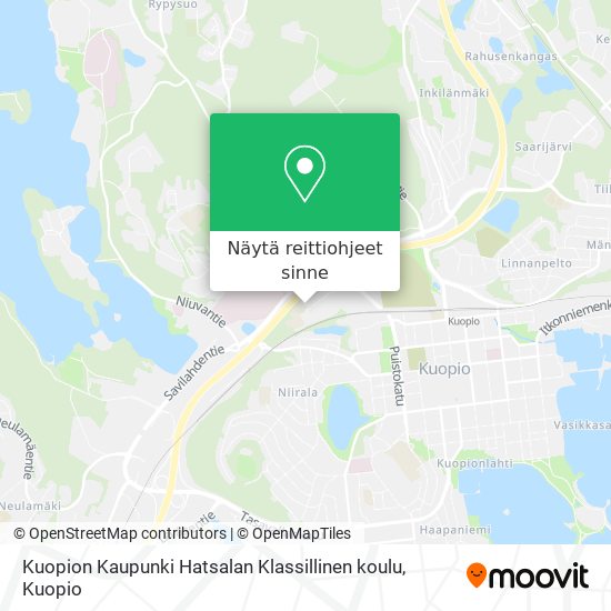 Kuopion Kaupunki Hatsalan Klassillinen koulu kartta