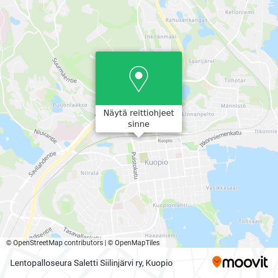 Lentopalloseura Saletti Siilinjärvi ry kartta