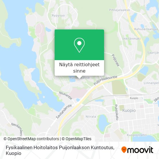 Fysikaalinen Hoitolaitos Puijonlaakson Kuntoutus kartta