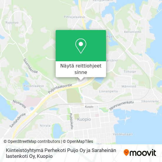 Kiinteistöyhtymä Perhekoti Puijo Oy ja Saraheinän lastenkoti Oy kartta