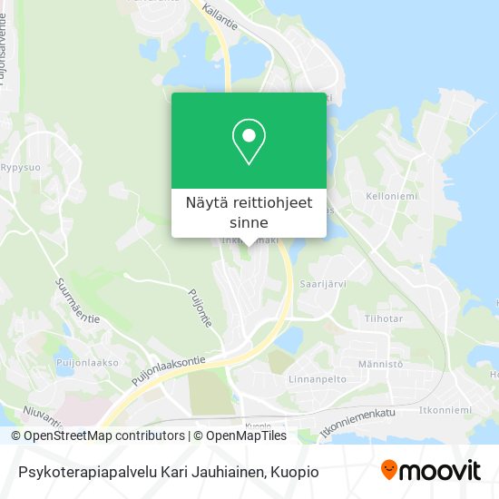 Psykoterapiapalvelu Kari Jauhiainen kartta